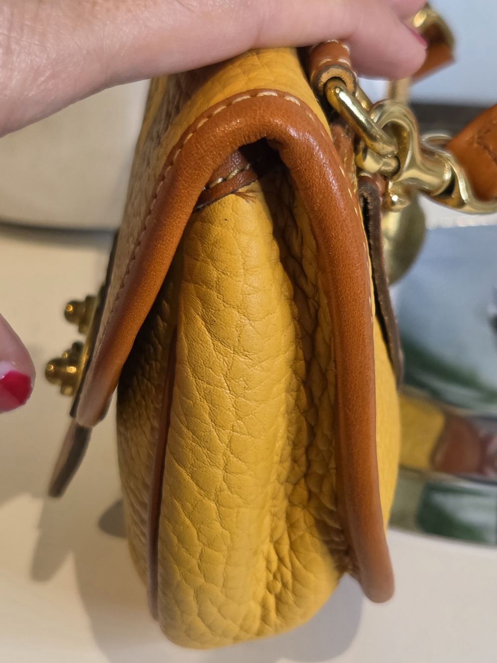 Dooney & Bourke Vintage Palomino Cavalry Body Bag - Picture 3 of 15
